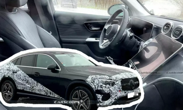 Spy Images Show Final Review Of 2024 Mercedes GLC Coupe Revealing Interior