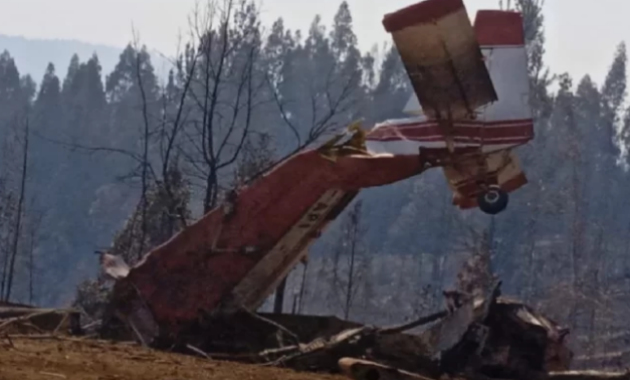 CH – Conaf plane that was fighting a fire collapsed in Hualqui and the pilot survived the fall